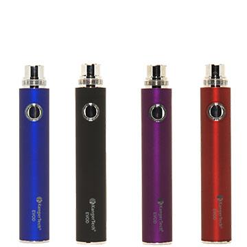 Batterie Kangertech eVod 650 mAh bleue noire rouge Mauve
