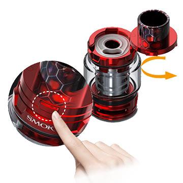 remplissage pratique et sécurisé du clearomiseur Smoktech TFV12 Prince