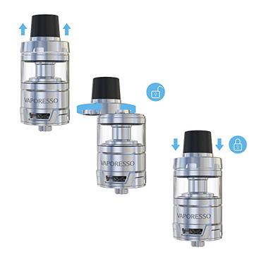 Clearo Vaporesso Cascade Baby, remplissage sécurisé