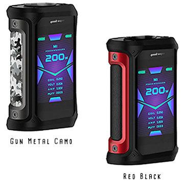 Modbox Aegis X 200W, gun metal camo et red black