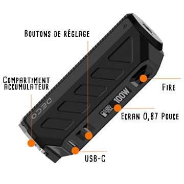 Design et fonctionnement de l'Aspire Deco 100W 